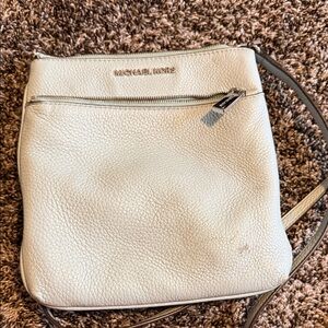 Michael Kors Textured Cream Crossbody Bag
